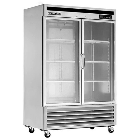 Maxx Cold Reach-In Refrigerator, Glass Door, Bottom Mount 49 CUFT MXCR-49GD
